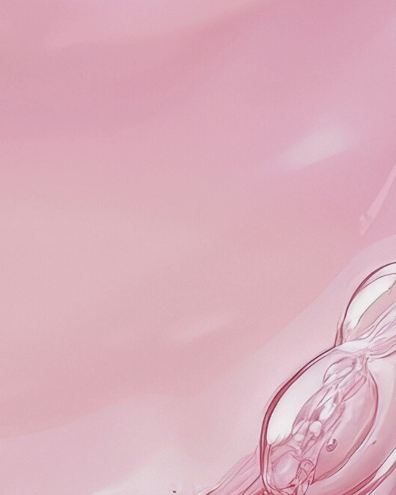 close up shot of pink product swatch