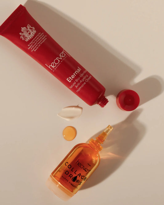Heaven Skincare collagen and Eternal cream set for glowing, hydrated skin