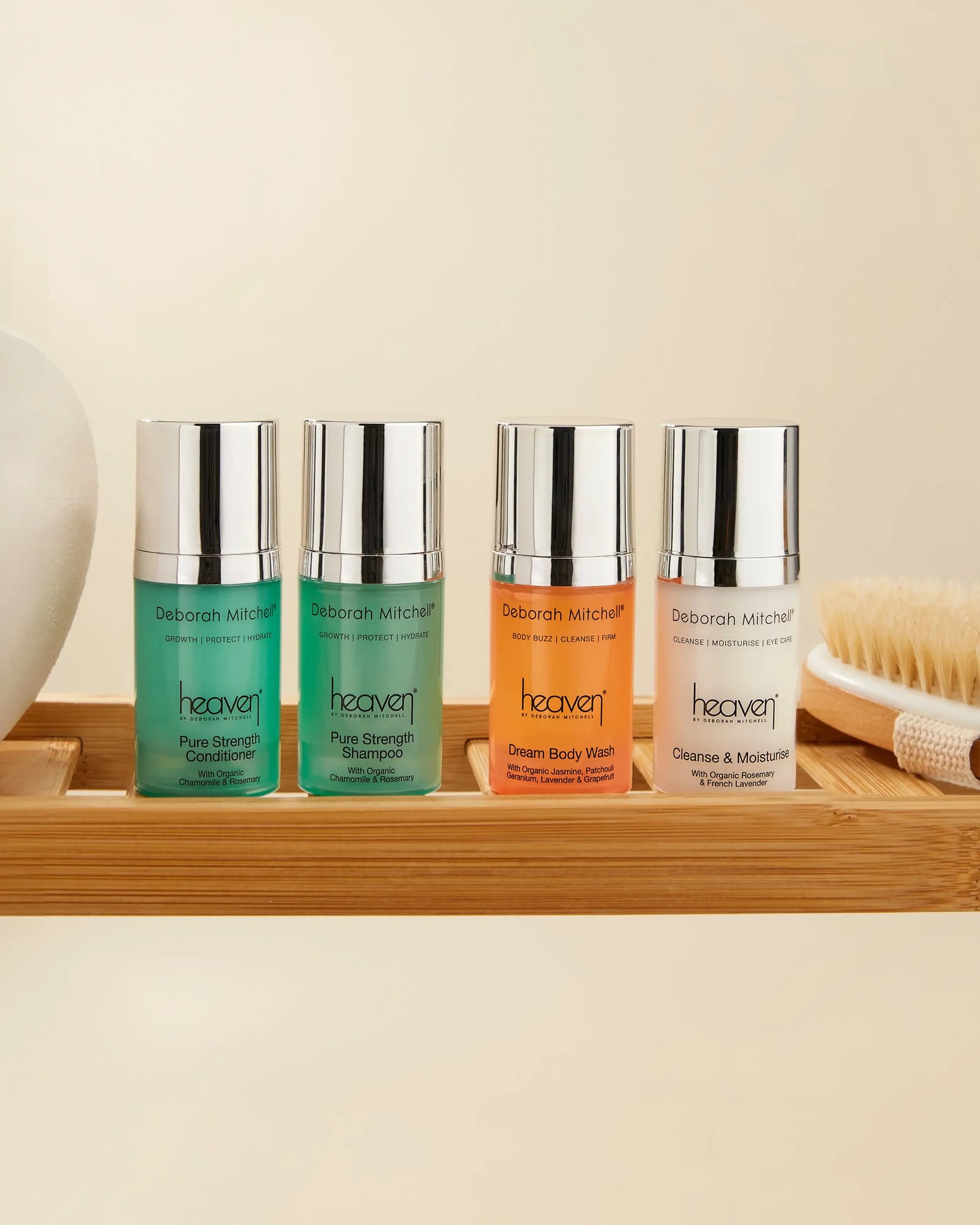 Luxury travel amenities skincare set by Heaven Skincare for glowing skin