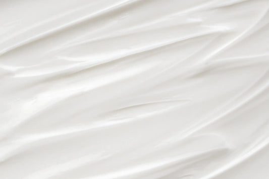 White moisturizer cream swatch