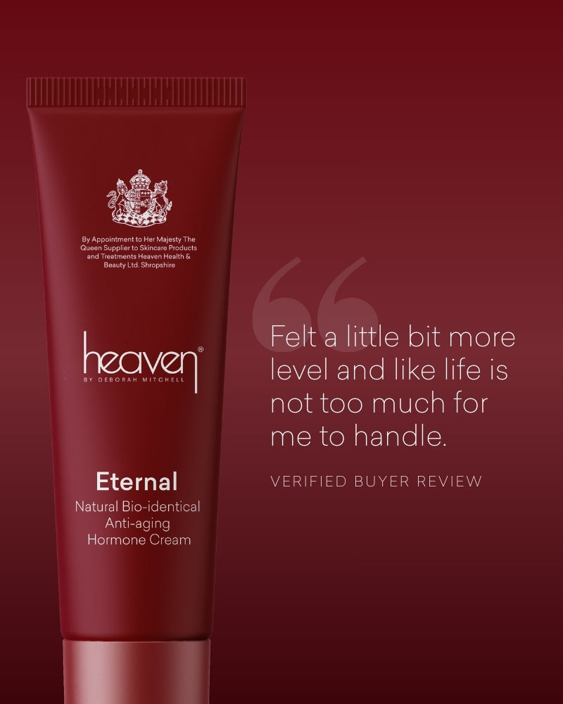 Heaven Skincare Eternal bio-identical hormone cream to support menopausal and hormonal skin, luxury UK skincare
