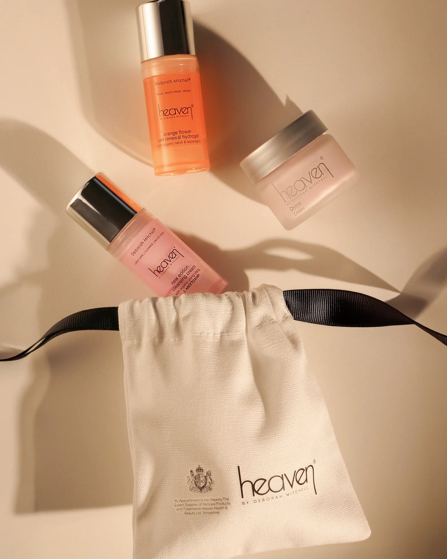 Heaven Skincare luxury gift bag filled with premium skincare products, perfect for gifting