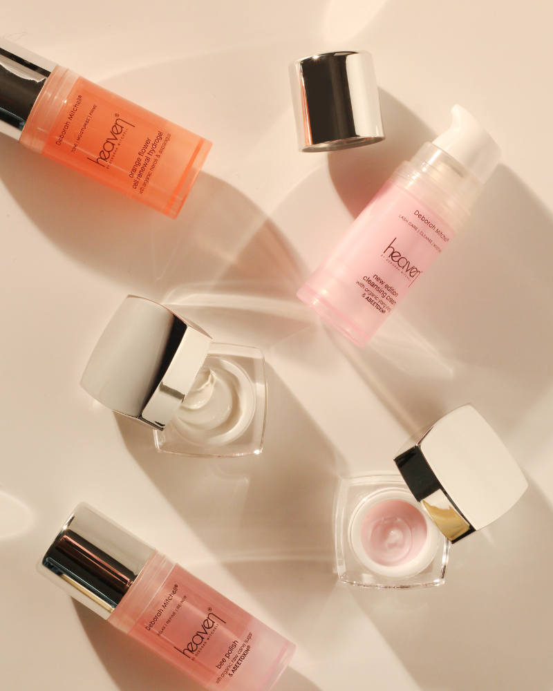 Selection of mini travel size products.