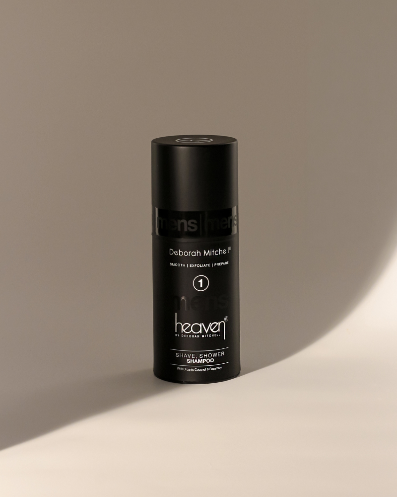 Men’s 3 in 1 shave shower shampoo by Heaven Skincare for daily grooming
